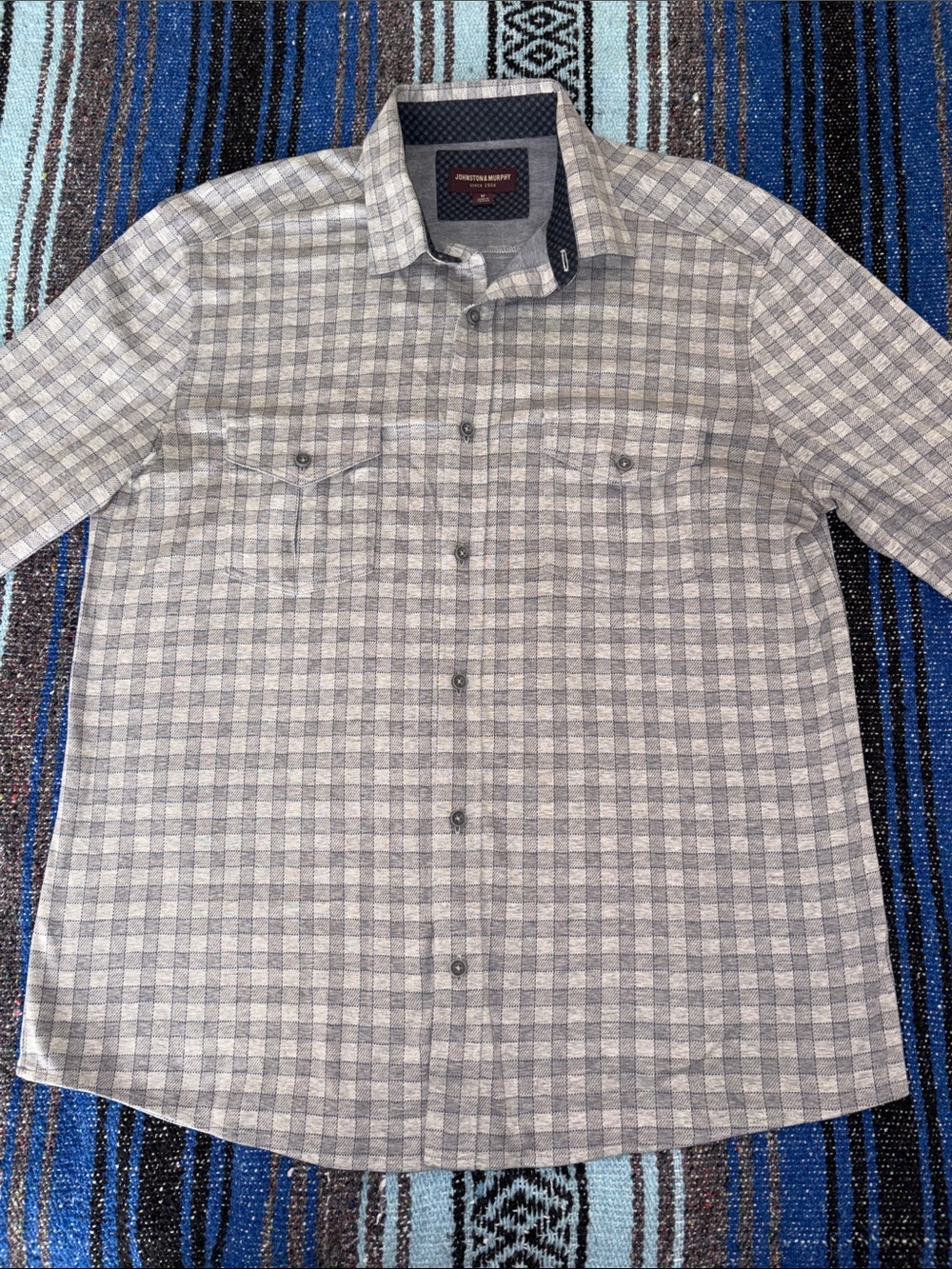 Johnston & Murphy Longsleeve Plaid Button Down Shirt
